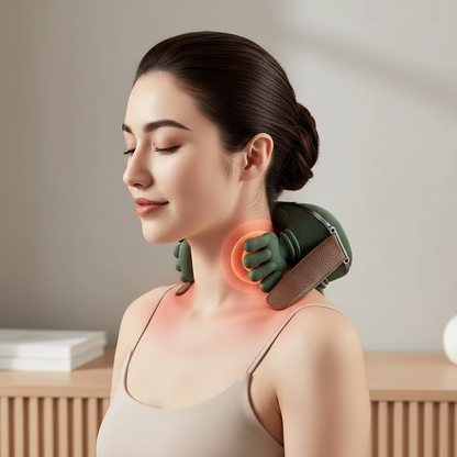 Neck & Shoulder Shiatsu Massager with Heat – Deep Tissue Pain Relief